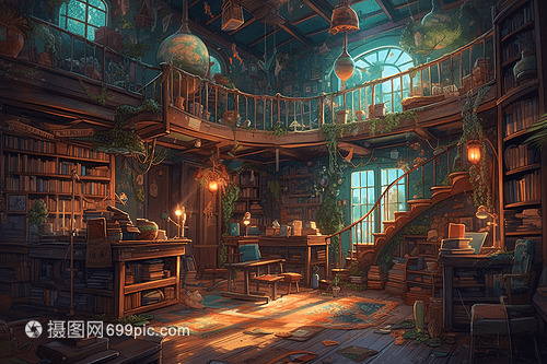 吉卜力風(fēng)格圖書館 場景設(shè)施工程服務(wù)全解析