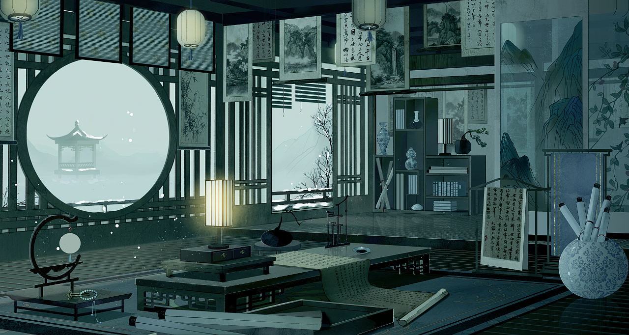 國風(fēng)室內(nèi)場景